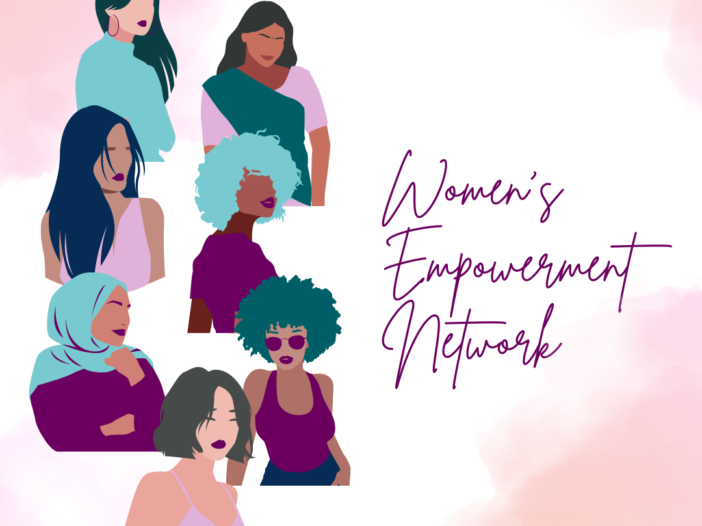 illustration of multiple diverse women and text that says 'Women's Empowerment Network' includes SCCADVASA logo